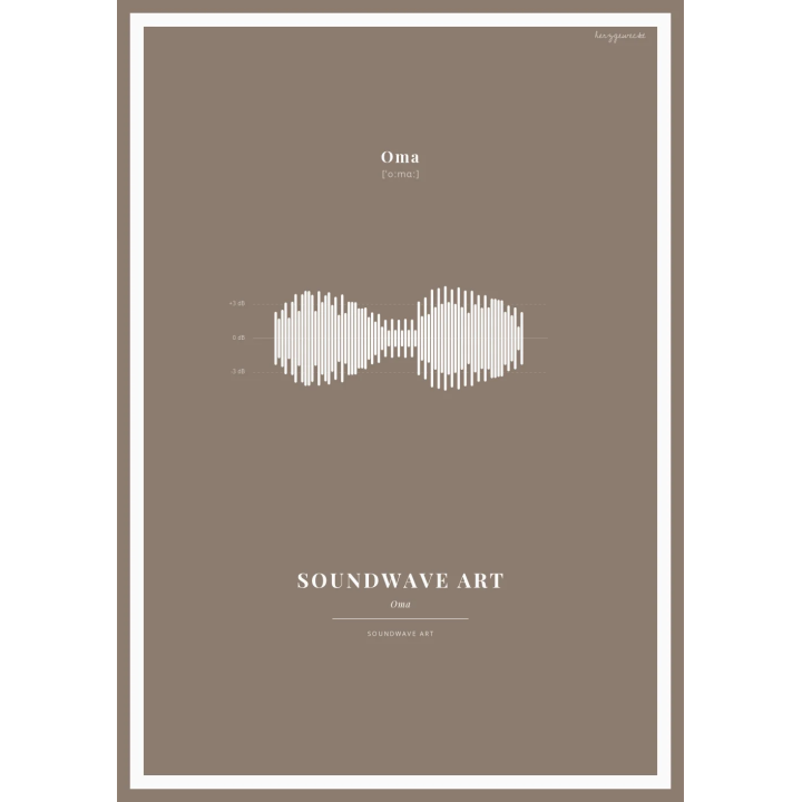 Euer Klangbild: Das visuelle Echo eures Moments - TAUPE | Form: STANDARD | Rand: thick