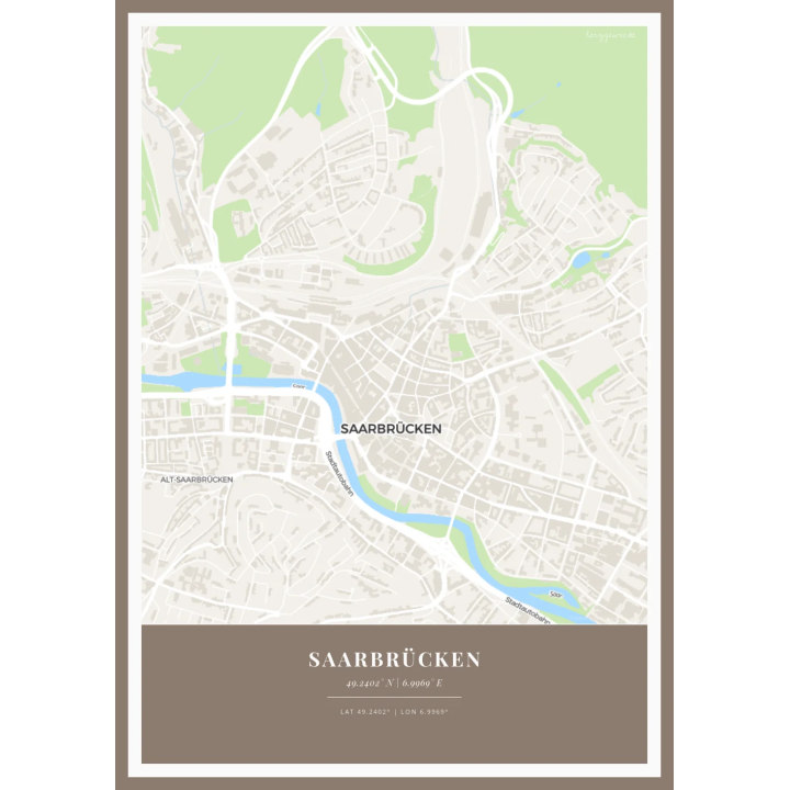 Euer Ankerplatz: Die Koordinaten eures Lebens - TAUPE | CLASSIC | classic | Rand: thick