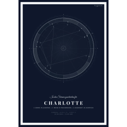 Das kosmische Profil: Dein astrologischer Ursprung - NACHTBLAU | Form: CIRCLE | Rand: thick