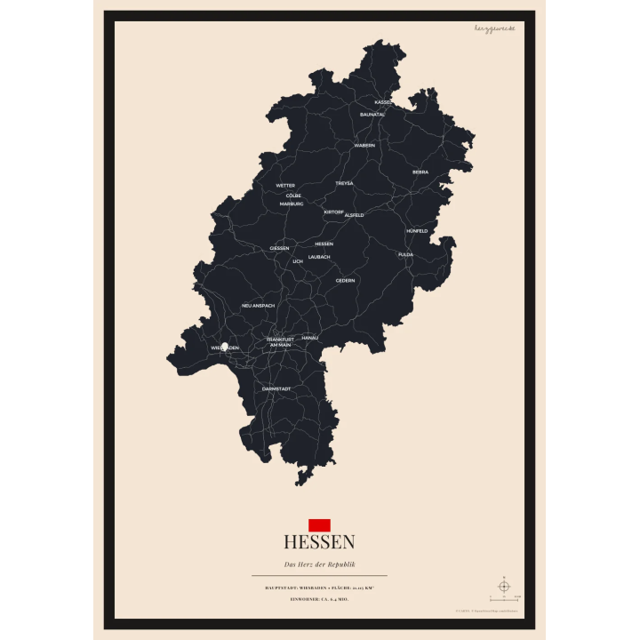 Dein Ursprungsland: Die Umrisse deiner Heimat - WARMER SAND | Form: OVAL | Rand: thick