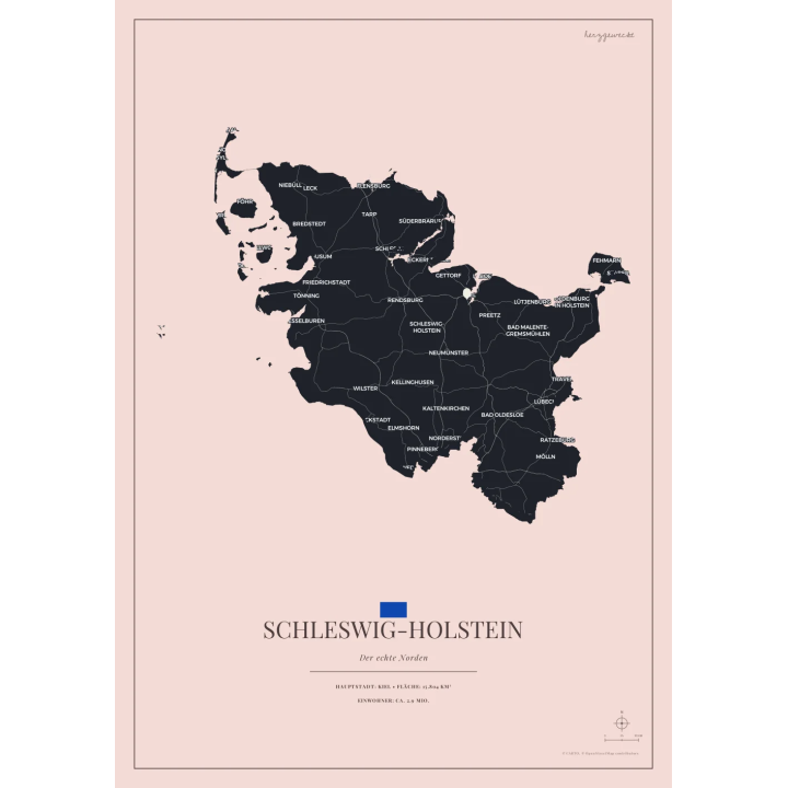 Dein Ursprungsland: Die Umrisse deiner Heimat - ALTROSA | Form: STAR | Rand: single