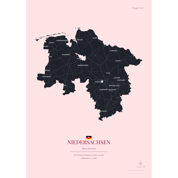 Dein Ursprungsland: Die Umrisse deiner Heimat - ZARTES PFIRSICH | Form: CIRCLE | Rand: thin
