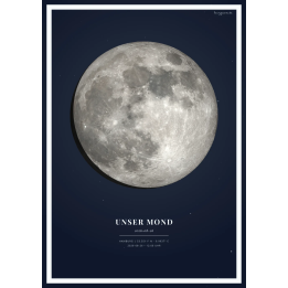 Euer Mondlicht: Die Mondphase eures Moments - NACHTBLAU | Form: CIRCLE | Rand: thick
