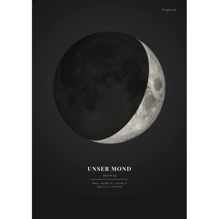 Euer Mondlicht: Die Mondphase eures Moments - ONYX SCHWARZ | Form: STAR | Rand: none