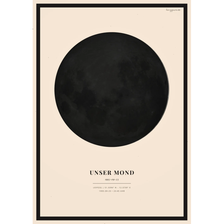 Euer Mondlicht: Die Mondphase eures Moments - WARMER SAND | Form: OVAL | Rand: thick