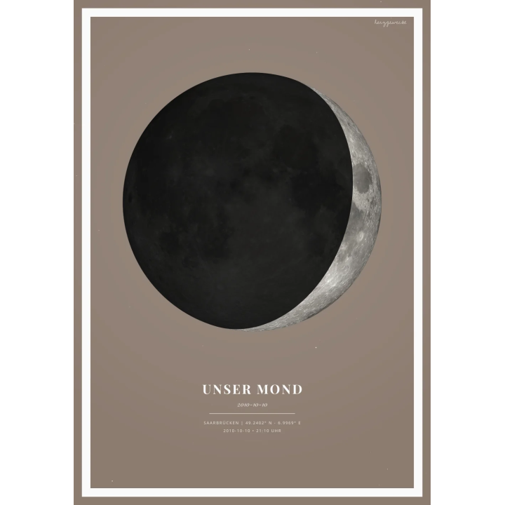 Euer Mondlicht: Die Mondphase eures Moments - TAUPE | Form: OVAL | Rand: thick