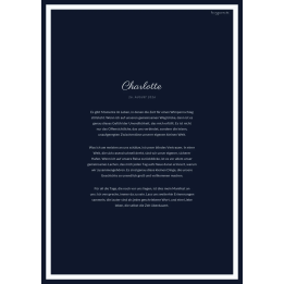 Euer Manifest: Das schriftliche Zeugnis eurer Liebe - NACHTBLAU | ELEGANT | Rand: thick